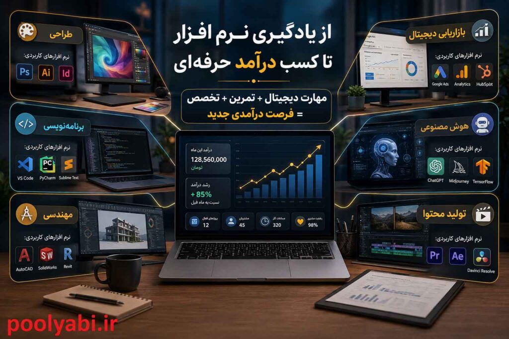 ۳۰ نرم افزار کاربردی و درآمدزا برای کسب مهارتهای دیجیتال و شغلی