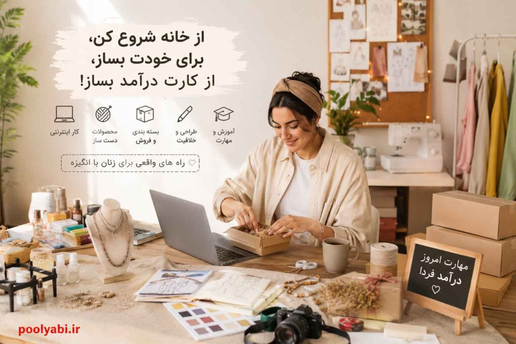کسب درآمد برای زنان در خانه و اینترنت , ایده‌های واقعی درآمدزایی خانگی برای زنان